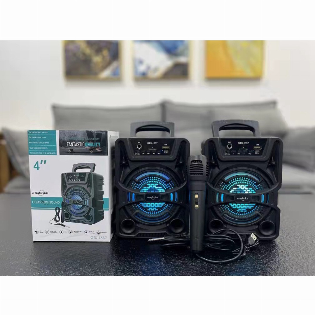 GTS,1637,4,inch,Portable,Bluetooth,Wireless,Speaker,With,Microphone,USB,SD,Card,Supported,High,Quality,Sound