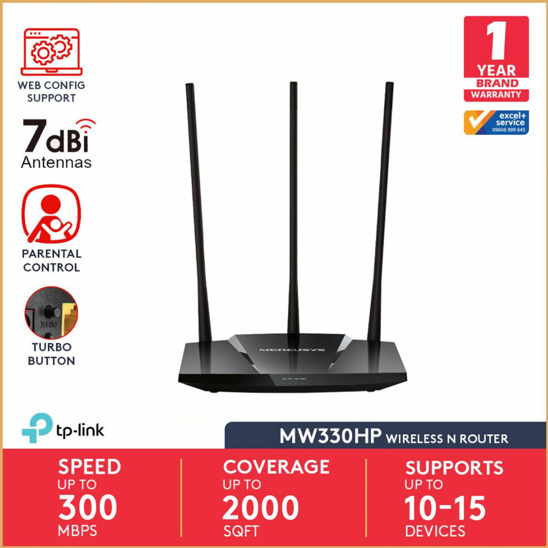 Mercusys,MW330HP,300Mbps,High,Power,Wireless,N,Router