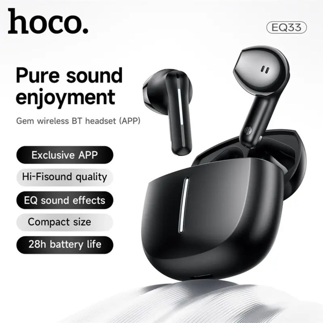 Hoco,EQ33,Gem,True,Wireless,Bluetooth,Earphone,(Black)
