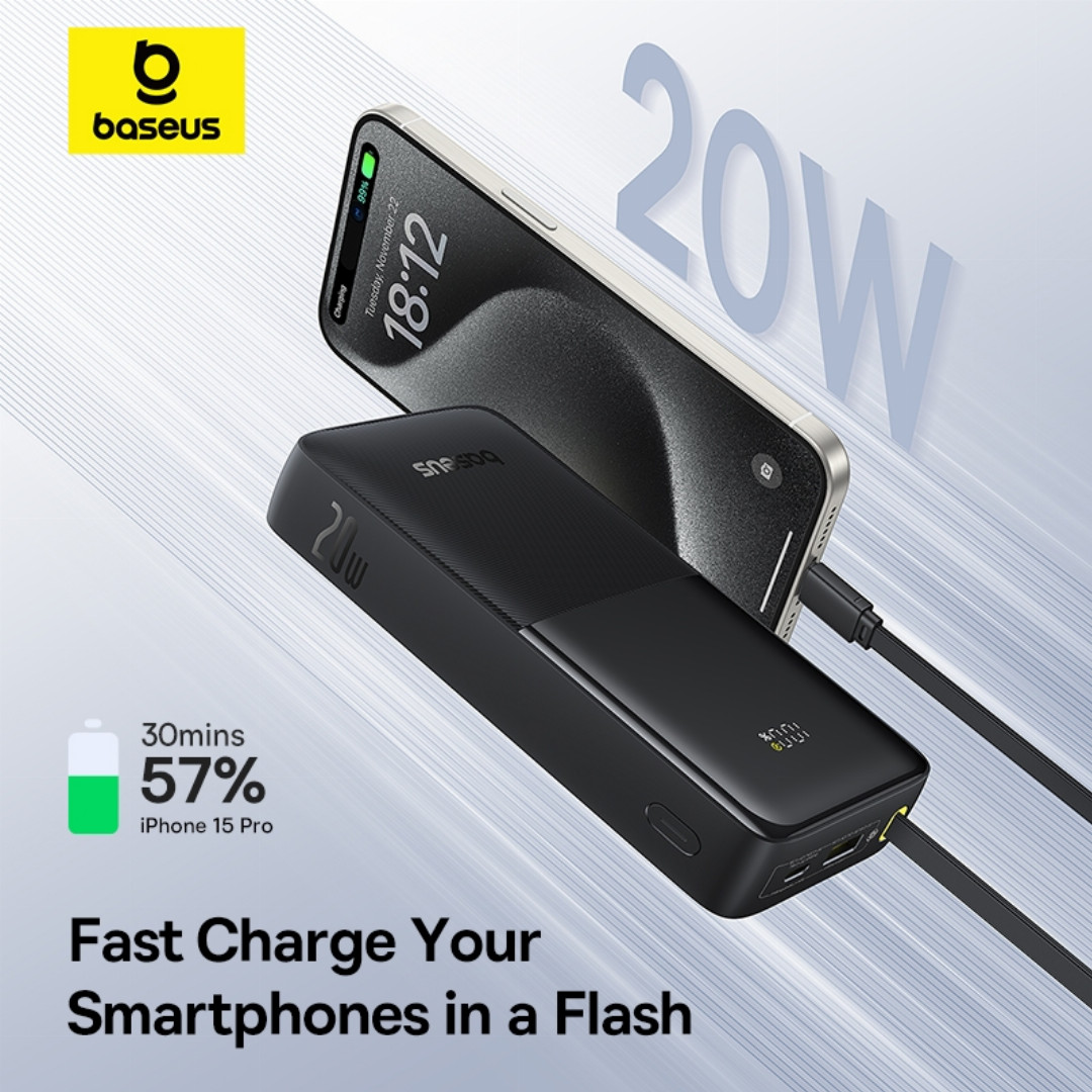 Baseus,Bipow,Digital,Display,Power,Bank,10000mAh,20W,Fast,Charging,Portable