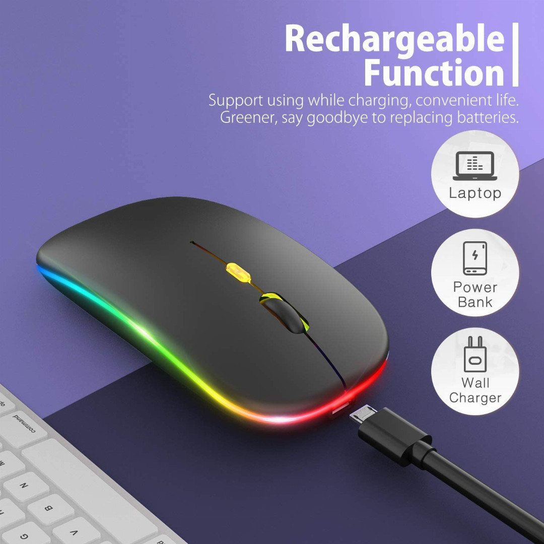 AITNT,7G,DPI,Wireless,Mouse,Rechargeable,Bluetooth,RGB,LED,Dual,Mode,2.4GHz,Optical,Mouse